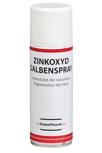 Zinkoxyd Salbenspray 200 ml: Schützt Tierhaut vor Umwelteinflüssen, Ideal bei trockener & rissiger Haut, Verhindert Anhaften von Verbänden, Schmerzlindernd