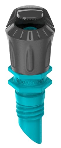 Gardena Micro-Drip-System Sprühdüse 180 Grad: 180 Grad-Sprühkopf, regulierbare und wassersparende Beregnung, Sprühreichweite ca. 3 m, 5 Stück (13321-20)