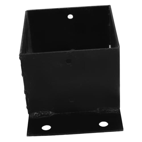 HOMSFOU Verstellbarer Aluminium Zaunpfosten Basis Für Geländersysteme Schutz Für Betonpfosten Schwarze Zaunpfostenabdeckungen Und Metallzaunpfostenhalterungen