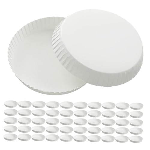 EXHUMKY 100st Deckel Für -pappbecher Heiße Tassenabdeckung Becherkappe überzüge Für Den Außenbereich Kaffeetassendeckel Getränkehüllen Für Gläser Abdecken Papier Weiß