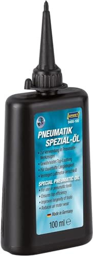 HAZET Pneumatik-Öl 9400-100 I Füllmenge: 100 ml I Zur Verwendung in motorbetriebenen Pneumatik-Werkzeugen - verringert Luftmotor-Verschleiß und erhöht Maschinenstandzeiten I Made in Germany