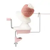 RANJIMA Wollwickler, Handbetriebener Wollwickler Garnwickler Einfach zu Installierender Wollaufwickler für Wolle Yarn, Ideal für Garnsammlung und Organisation, EIN Guter Helfer Für Garnsammler, Rosa