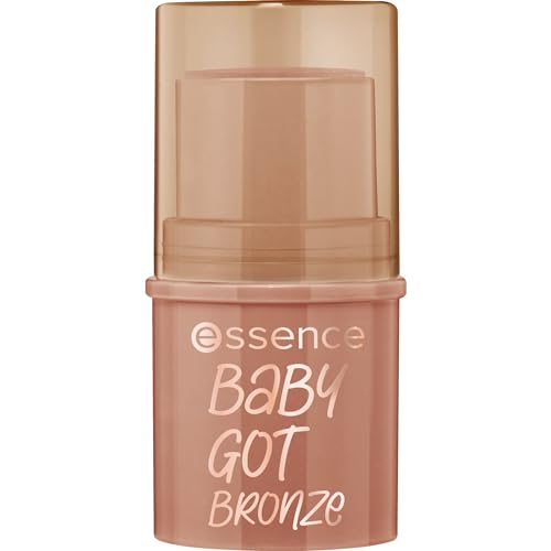 essence baby got bronze bronzing stick, Konturstift, Nr. 10, Braun, natürlich, strahlend frisch, vegan, ohne Alkohol, ohne Konservierungsstoffe, ohne Parabene, 1er Pack (5.5g)