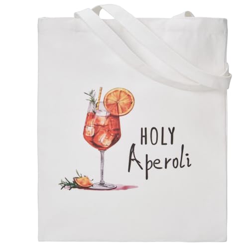 RF&CM Aperol Spritz JGA Tasche • Holy Aperoli • Bin auf Aperol Spritztour • Jutebeutel Mädchen Geschenkidee Sommerfeeling zu jeder Jahreszeit (Aperoli)