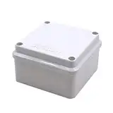 Elektrische Abzweigdose, IP55, wetterfest, Projektbox mit Einsteckdichtungen, 100 x 100 x 70 mm, 1 Stück