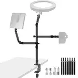 NEEWER Kamera Tischmontage Rig Ständer mit 2 Auslegerarmen für Fotogeräte: Videolicht Ringlicht, Telefonhalterung, Webcam Mikrofon, kompakte DSLR für Studio, Live Streaming Übertragung, ST008