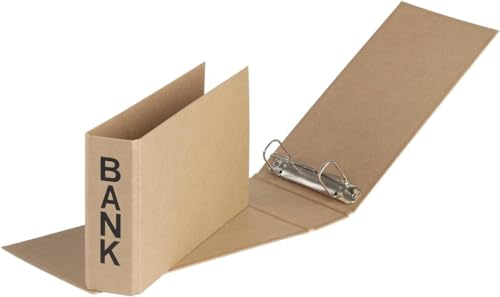 Papiertiger Bankordner Kontoordner Ringbuch (BANK Aufdruck schwarz, nature pur, 1 Stück)