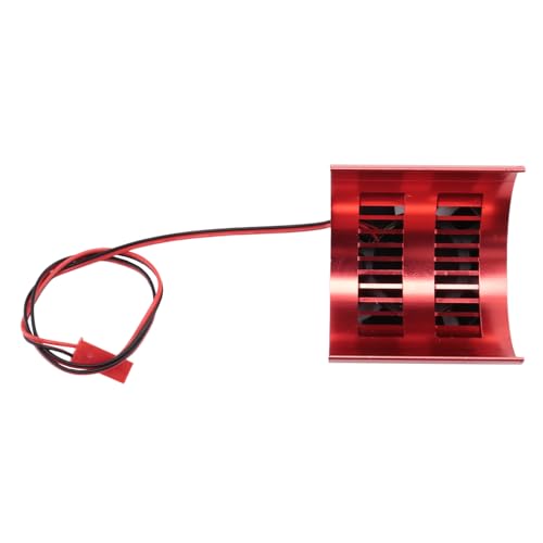 Sirxlevcy 42Mm Motor KüHlung LüFter KüHlköRper KüHlung für 1/10 E- E- Summit Arrma 1/8 Kraton Talion RC Auto,Rot