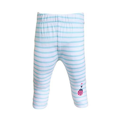SALT AND PEPPER Baby-Mädchen Leggins Lucky Stripes Glitter Leggings, Light Cyan, 62