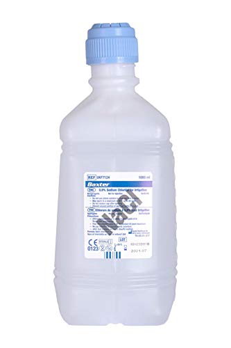 Baxter NaCl 0,9% Natriumchlorid (Kochsalzlösung) zur Bewässerung Ein Liter (1000ml)