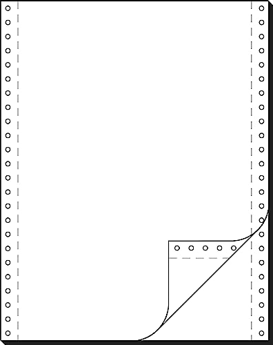 91200 Endlospapier 2-fach, 12 Zoll x 240 mm (A4 hoch), 52/52 g, 1000 Sätze LP, SD