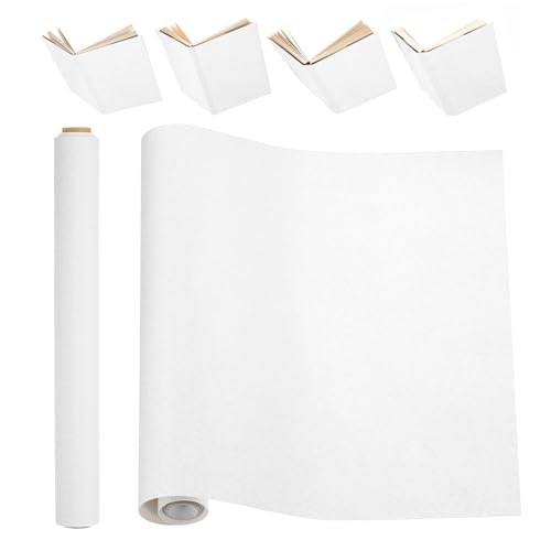 PATIKIL Buchbindetuch, 51 x 11 Zoll Buchtuch für die Reparatur von Bindungen, Stoffoberfläche Papierunterlage Buchbindematerialien, Weiß