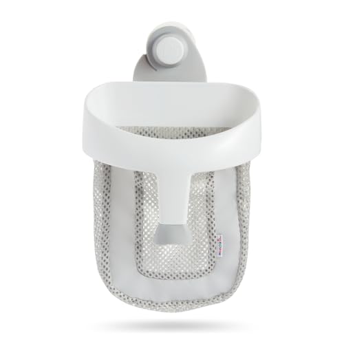 Munchkin Super Scoop Baby Bath Toy Storage Basket & Net | Removable Wall Hanging Bath Tidy | Baby Bath Caddy & Bath Organiser Rack | Shower Bath Toy Holder | Bathroom Toy Net with Suction Cup & Handle