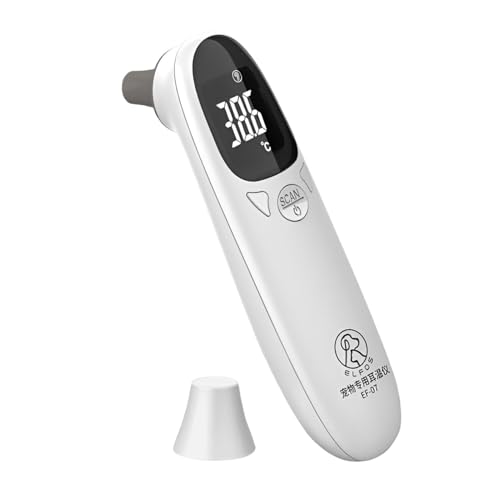 Hundeohr-Temperaturmonitor, Berührungsloses Haustier Thermometer, Ohrthermometer Für Hunde Oder Andere Tiere, Bequem Und Schnell Messen Sie Die Temperatur Ihres Haustiers Mit LED-Display