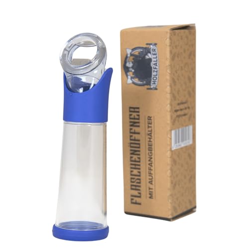 Holzfäller Flaschenöffner mit Auffangbehälter Bieröffner Korkensammler für Camping oder als Party Gadget Bottleopener - Bierflaschenöffner | Geschenke für Männer Ostern Vatertag Geschenk Herren