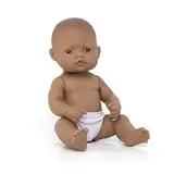 Miniland 31037 - Baby südamerikanischer Junge Tüte - ohne Unterwäsche, 32 cm