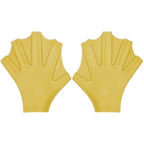 Hand Paddles Swimming, Silicone Swimmings Trainer, Duck Paw Training Aid, Buoyancy Support Tool, 1 Pair Ideal for Diving Beach Snorkeling Workout, Competition Sports, 20x18cm