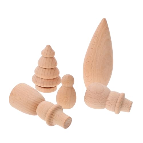 BRIGHTFUFU 5 Stücke Kinder Block Spielzeug Holzkäufe Bausteine ​​kinder Pädagogisches Spielzeug