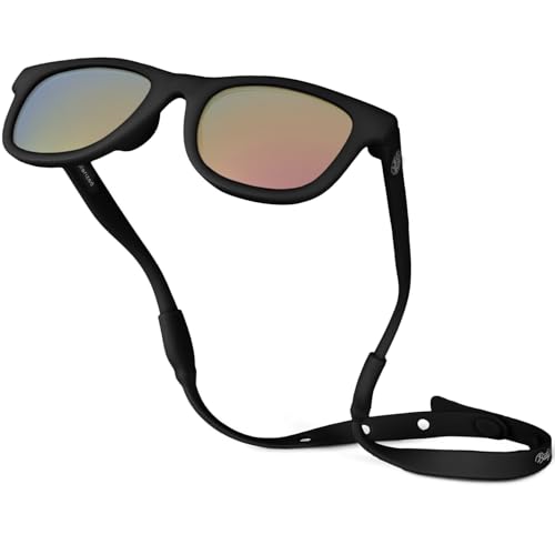 BabySunnies Polarisierte Baby Sonnenbrille mit Riemen - unzerbrechliche flexible Kleinkind-Sonnenbrille für Kleinkinder Neugeborene 0-24 - Baby Zubehör 0-24 Monate