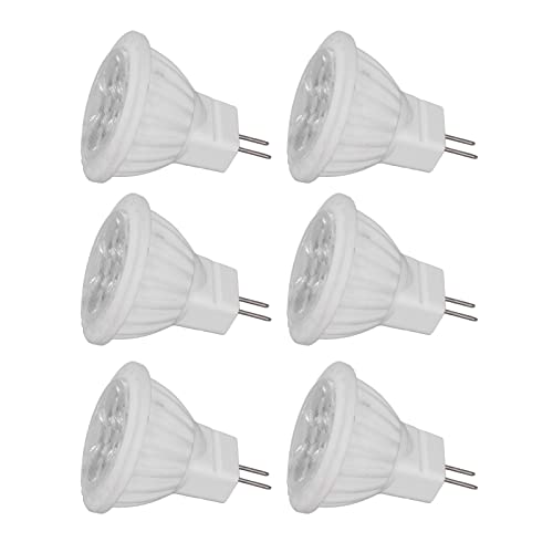 TOPINCN 6 Stück MR11 LED-Glühlampe 4 W GU4-Doppelstiftlampe, Dimmbar, 360 Lm, Lampe für Gehwege, Garten, Landschaftsbereiche, 220 V (Warmes Licht)