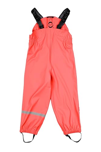 Mikk-line Regenhose Baby 92 Cayenne - Wasser- und Winddichte Matschhose Mädchen und Jungen - Ideal für Regen- und Matschwetter | Matschhose Für Kinder Mit Verstellbare Träger