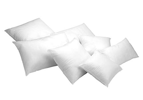 Todocama 2er-Packung, Füllung aus silikonisierter Hohlfaser, hohe Volumen, hypoallergen, alle Größen erhältlich, 2er-Pack 40 x 40 cm, Weiß