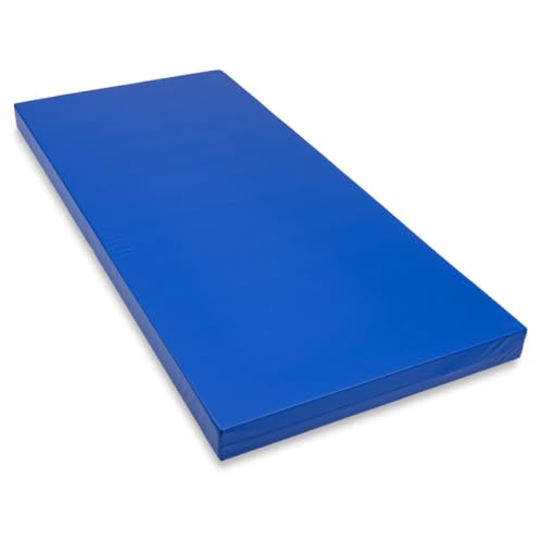 Wasserdichter Matratzenbezug in blau. atmungsaktiv und abwischbar 90x200 cm für Matratzen-Höhe 15 cm - Made in Europe. Waschbarer, Wasserdichter Bezug für Krankenhaus-Rehabilitationsmatratzen.