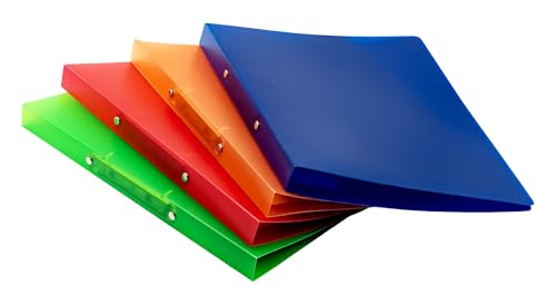 K3T Ringbuch A4, 4er Packung, Rückenbreite 26mm, 4 Farben (rot, blau, orange und grün), Art.Nr. 66955