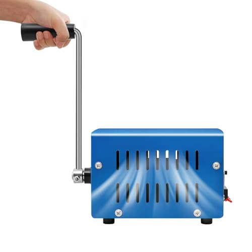 GCIUEMMH Handkurbel Generator - USB-wiederaufladbares Handkurbel-Ladegerät 20W 3-15V Manuelle Stromversorgung Kurbelgenerator Generator USB Aufladung Tragbarer Ladegenerator für Outdoor Camping