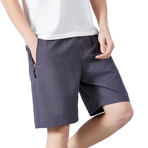 Jogginghose Herren Sommer mit Reißverschlusstasche für Männer, lässig, locker, bequem, trendig, Sport, Geschäft, Außenhandel, Shorts Kordelzug Retro Set(GY2,XXL)