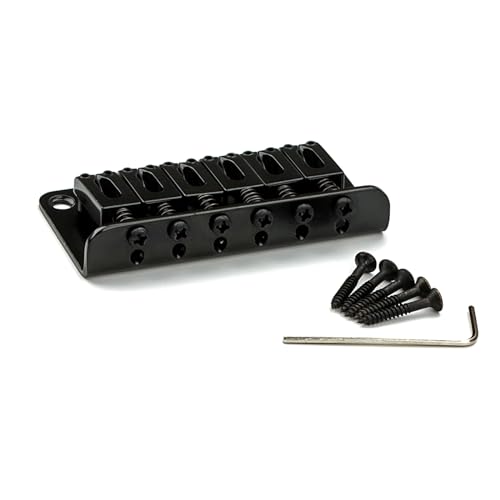 Fester Gitarrensteg mit 6 Saiten, fester Schwanz, mit Schrauben und Schraubenschlüssel, Saitenhalter für Präzisions-Elektroinstrumente