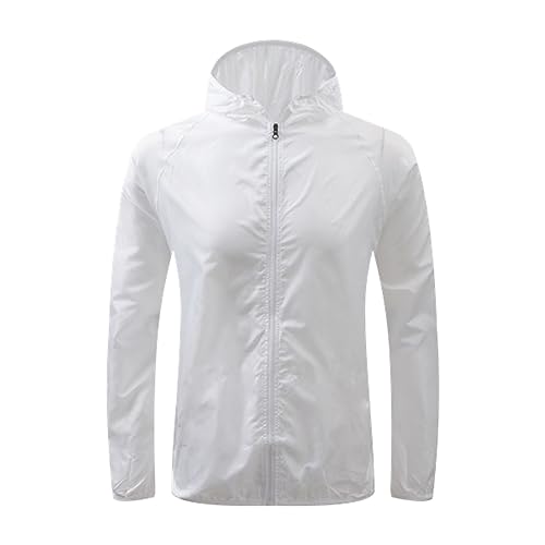 Atmungsaktiver Sonnenschutz für Erwachsene, Outdoor, Straßenreiten, Bergsteigen, Kleidung, Damenmäntel und Jacken, weiß, M