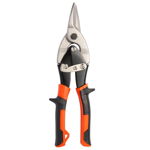 Riloventa Blechschere Gerade, Blech Schneiden, Trockenbau Werkzeug Drahtschere, Metallschere, Blechscheren, Metallschneider, Schneider Gerader Schnitt, für Blech, Aluminium, Leder, Kupfer, 250mm
