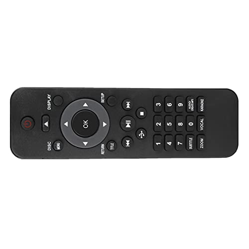 Ersatz -Fernbedienung für DVD -Player, Hochwertiger Controller für DVP5982C1/37B, Geeignet für DVP3386K, Anwendbare Szene: Heimtheater