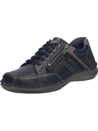 Josef Seibel Herren Businessschuhe New.Anvers.87,Weite K (Extra weit),Wechselfußbett,schnürschuhe,schnürer,schwarz-Kombi,44 EU
