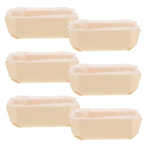 FUNOMOCYA 1 Satz Kuchenform bäckerei holzbox Backwarengeschäft kuchenteller Kuchenkarton Brotschimmel Backformen aus Papier kleine Kastenformen zum Backen Brot Backblech Khaki