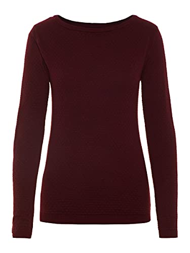 VERO MODA Damen Vmcare Structure O-Neck Blou Ga Noos Pullover, Rot (Port Royale Port Royale), L EU