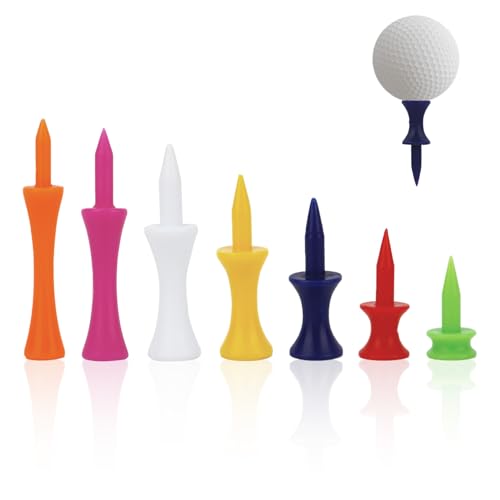 Golf Tees Kunststoff,Golf Tees,Golftees,Kunststoff Golf Tees,Golf Zubehör Tees,70 Stück Wiederverwendbar Plastik Kurz Lang Blau Rot Rosa Orange Weiß Multi Farbe 25 30 36 43 50 60 70 Mm Für Golfer
