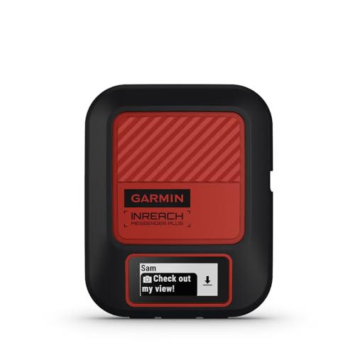 Garmin inReach Messenger Plus - Satelliten-Kommunikationsgerät mit Multimedie-Nachrichten, 2-Wege-Kommunikation, Verschicken und Empfangen von Fotos, Akkulaufzeit bis zu 25 Tage