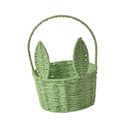 FLCPJGV Blumenkorb für Ostern, Tragbarer Korb für Feiern Und Garten, GrÜn