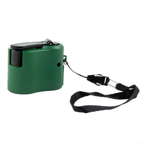 Handy-Ladegerät, tragbares Handkurbel-Ladegerät, tragbares Handy-Ladegerät, USB-Port-Ladegerät, Powerbank, für Outdoor, Wandern, Camping, manuelle Stromversorgung (grün)
