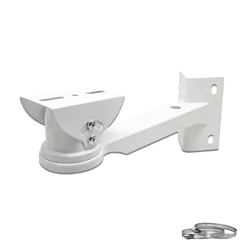 Universelle Überwachungskamera Masthalterung Ring Kamera Halterung Kamerahalterung Metallmontage Eckhalterung mit 2 Einstellbar Edelstahl Rohrschelle