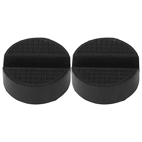 2 Stück Runder Gummi-Wagenheber-Pad-Adapter, Geschlitzter Wagenheber-Ständer-Hebeschutz für Hebebühnen und Fahrzeuge mit Standarddurchmesser und Schlitzbreite, mit Schlitz-Design