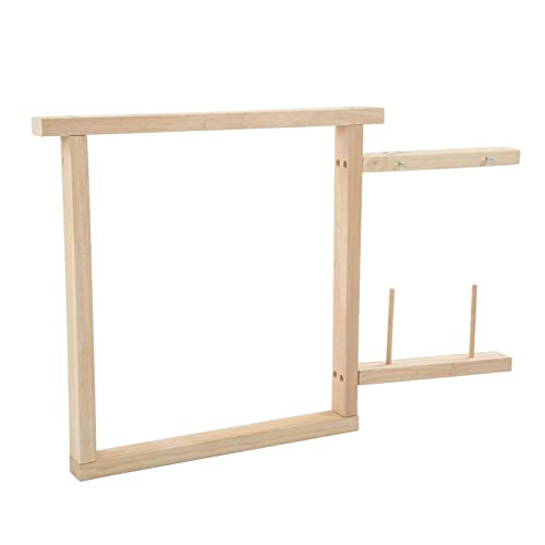 Asixxsix Teppich-Tufting-Rahmen, Holz-Teppich-Rahmen-Set, Teppich-Tuft-Rahmen, Tufting-Pistole, Tufting-Rahmen, Teppich-Herstellungszubehör, Stanznadel-Rahmen, Quiltrahmen für Wandteppich