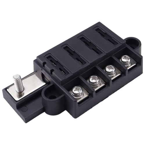 Kissmii CP-4424 4-Wege-Sicherungskasten, Sicherung 1 in 4 Out, Isolierung, Flammhemmend, Wasserdicht, Transparent, Sicherungskasten für Auto, Wohnmobil, Yacht