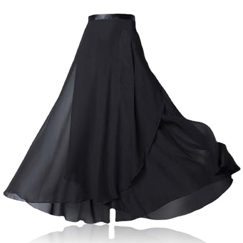 Chiffon-Tanzkleid,Ballett Wickelrock Chiffon Damen Tanz Rock Mit Taille,lockerluftiger Ballettrock zum Binden für Kinder,Verstellbare Taille Krawatten Gymnastik Ballettrock.