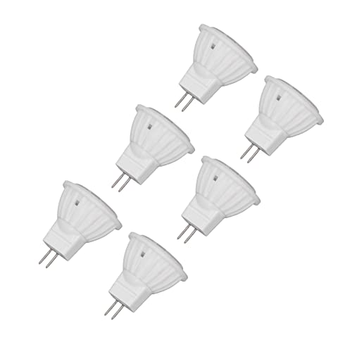 Zerodis MR11 GU4 LED Birnen, 360lm 220V 6 Stück Keramiksockel MR11 Glühbirne Breiter Beleuchtungsbereich für Landschaftsbereiche (Weißes Licht)
