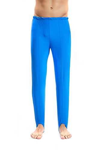 Herren und Jungen Gymnastikhose Leotard Jugend Ballettstrumpfhose Steigbügelhose für Tanz Yoga Übung Athletic, Königlich (Royal), Klein