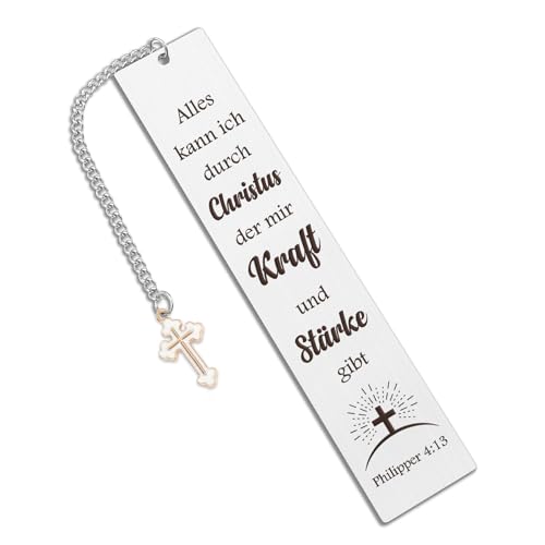 Christliche Geschenke für Firmung, Konfirmation, Kommunion, Erstkommunion,Taufe,Kreuz Bible Lesezeichen,Kleine Mutmacher Spirituelle Geschenke für Mädchen und Jungen, Patenkind