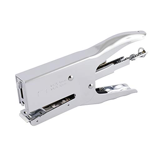 Leviatan 207017 Heftzange Metallkonstruktion Metall Chrom Silber (Typ 1/4, 5/16, 24/6, 24/8, 26/6 und 26/8 Heftklammern) 50 Blatt